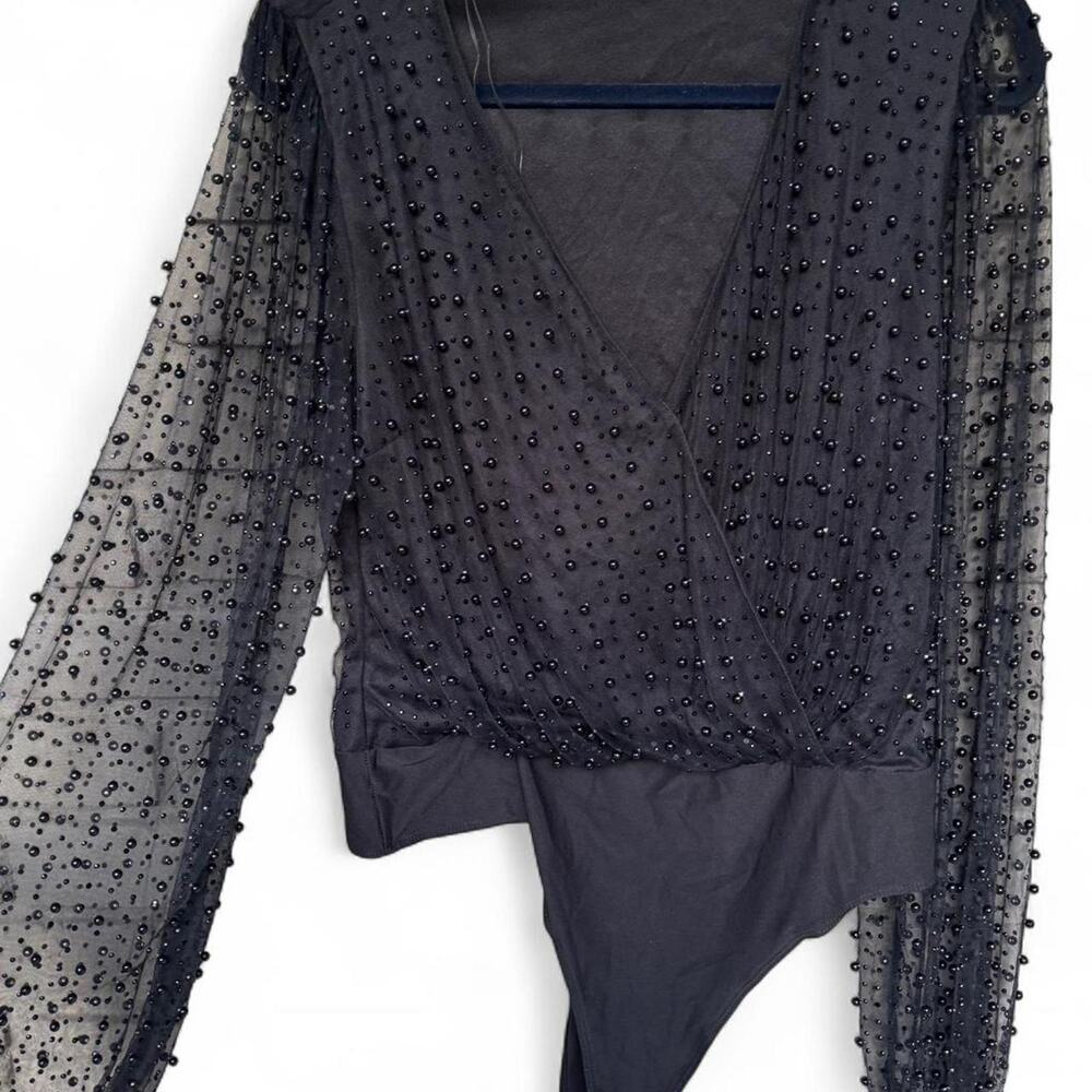 Windsor black mesh long sleeve